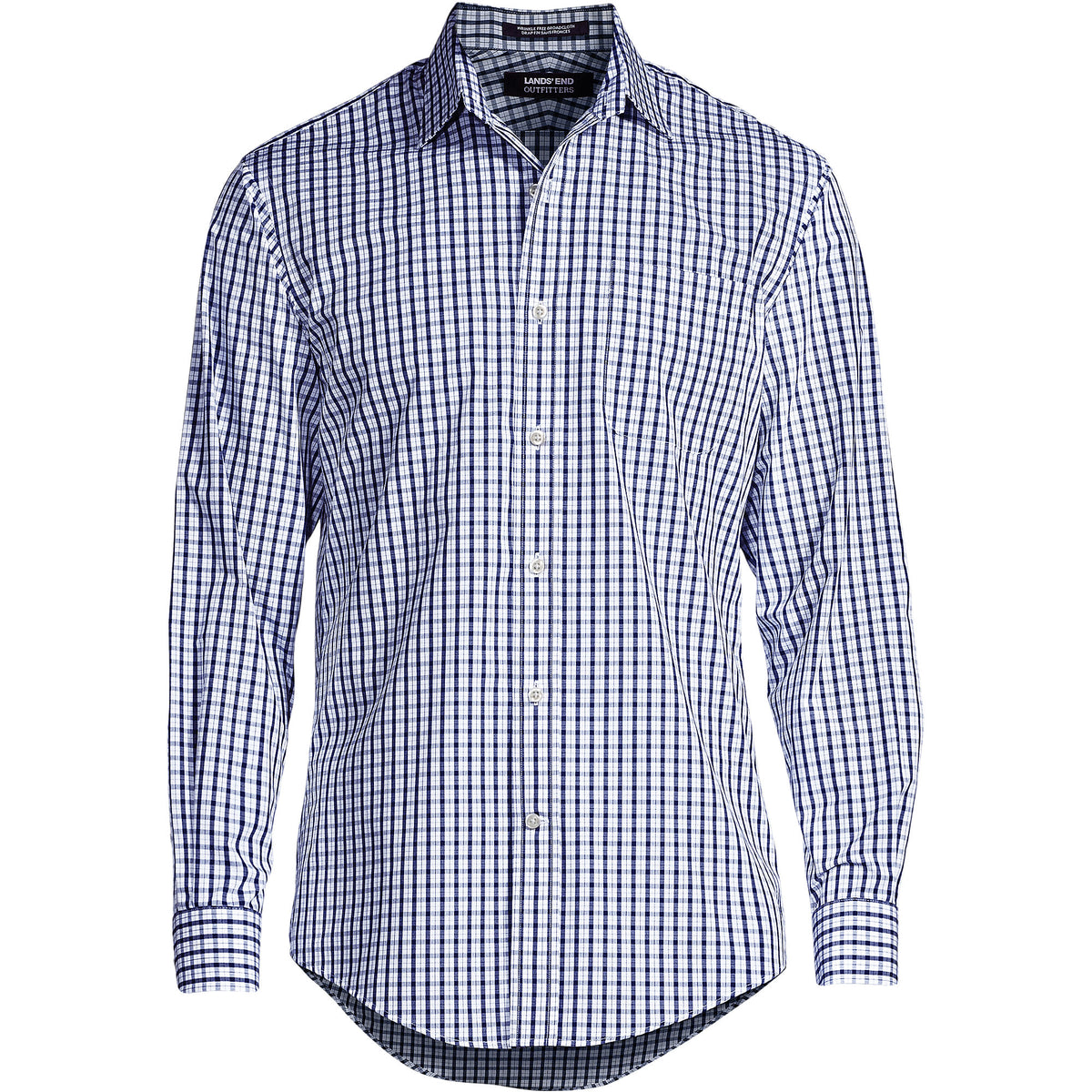 School Uniform Men's Long Sleeve Straight Collar Patterned Broadcloth Shirt