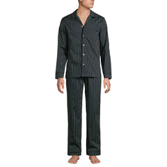 Men's Long Sleeve Temperature Regulating Woven Sleep Set