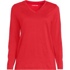 Tall Supima Cotton Long Sleeve V-Neck T-Shirt
