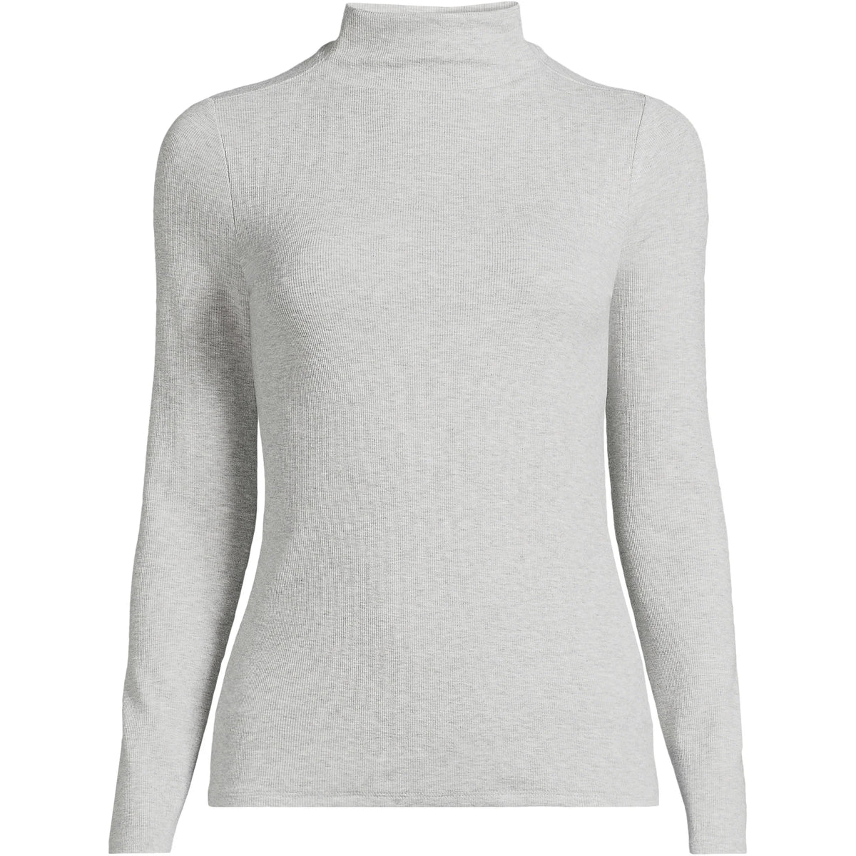 Women's Drapey Rib Skimming Long Sleeve Mock Neck