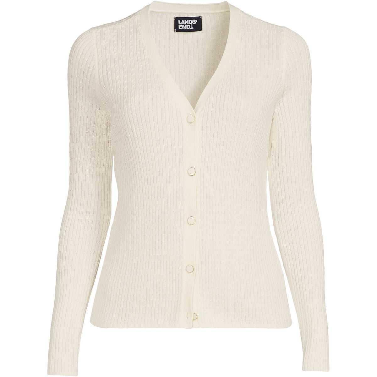 Women's Plus Size Drifter Baby Cable VNeck Cardigan Sweater - Set Top