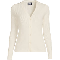Women's Petite Drifter Baby Cable VNeck Cardigan Sweater - Set Top