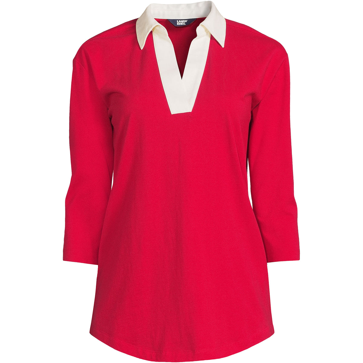 Women's 3/4 Sleeve Super T Collared Popover Tunic