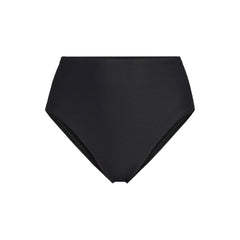 Women's Plus Size Chlorine Resistant Ottoman Rib High Waisted Bikini Bottoms