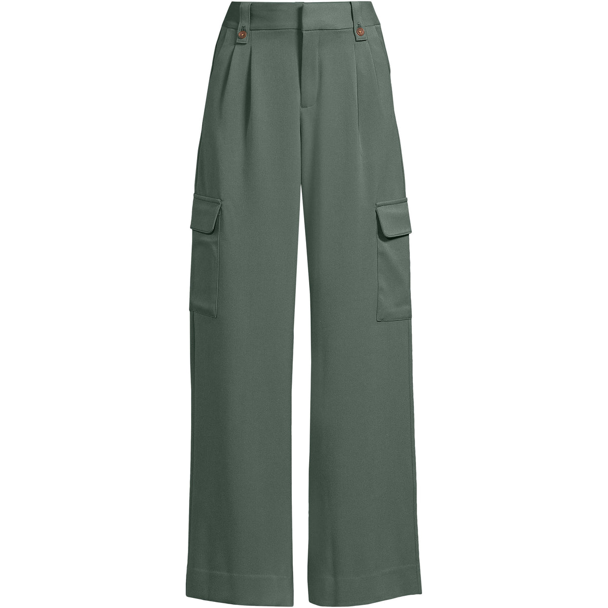 Women's Soft Polish Cargo High Rise Wide Leg Pants