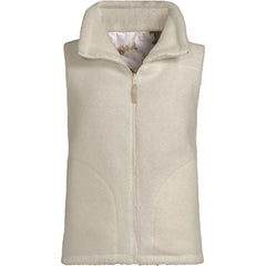Women's Plus Size Sherpa Fleece Reversible Mixed Media Vest