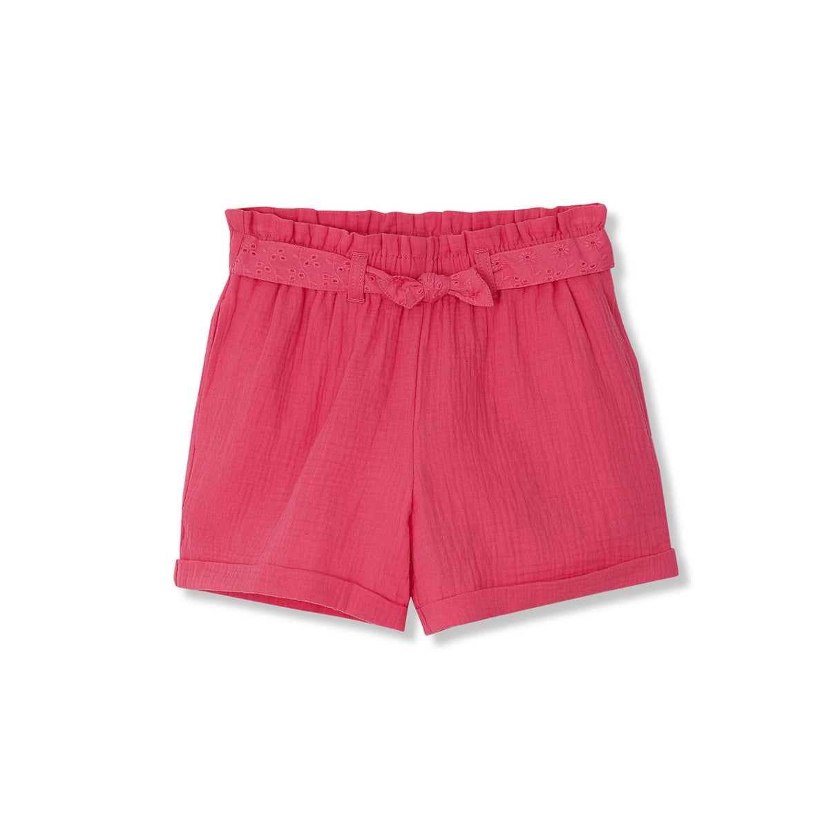 Girls Woven Belted Pull On Short