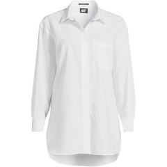 Women's No Iron Poplin Extra Long Tunic