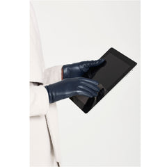 Women's EZ Touch Screen Cashmere Lined Leather Gloves