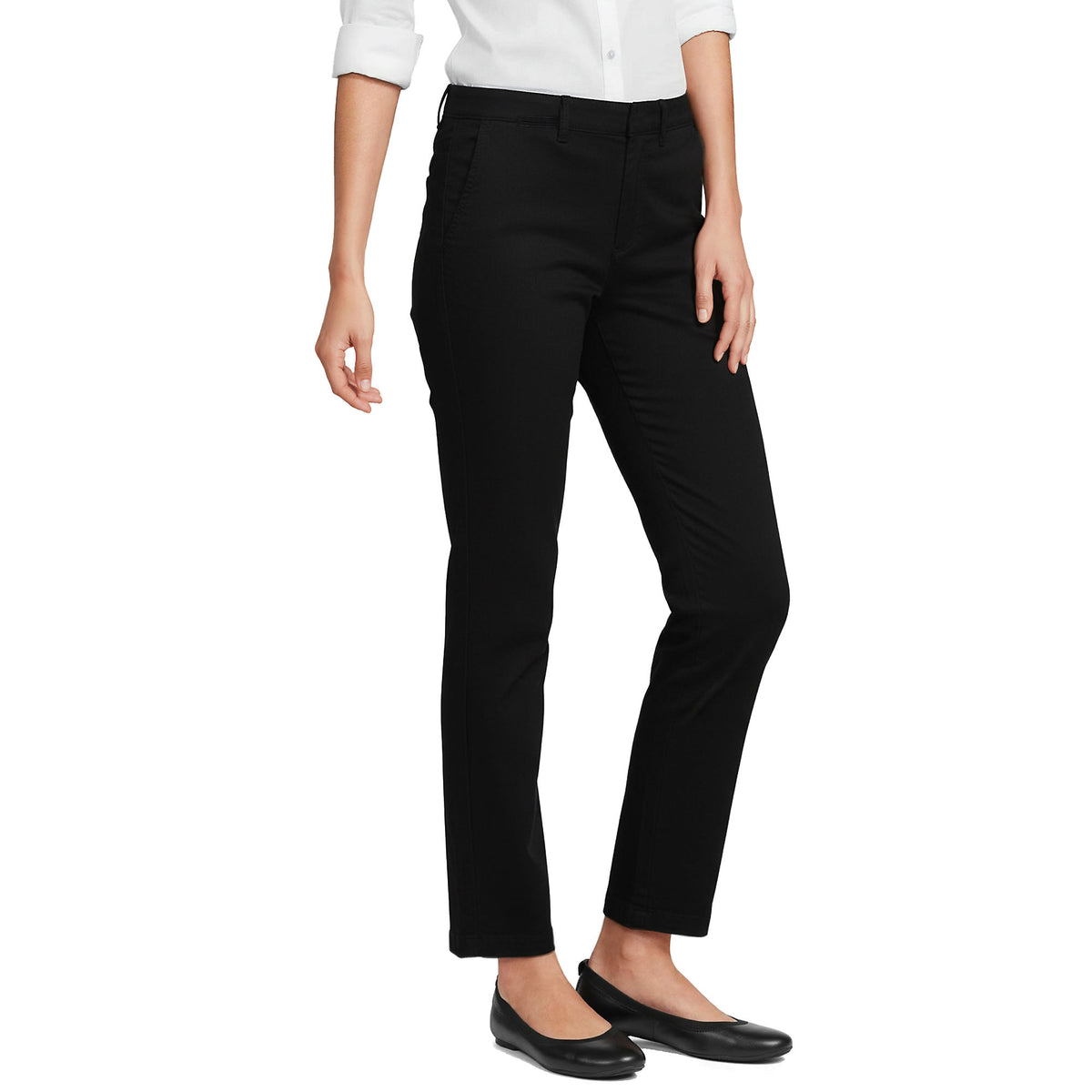 Women's Tall Mid Rise Classic Straight Leg Chino Ankle Pants