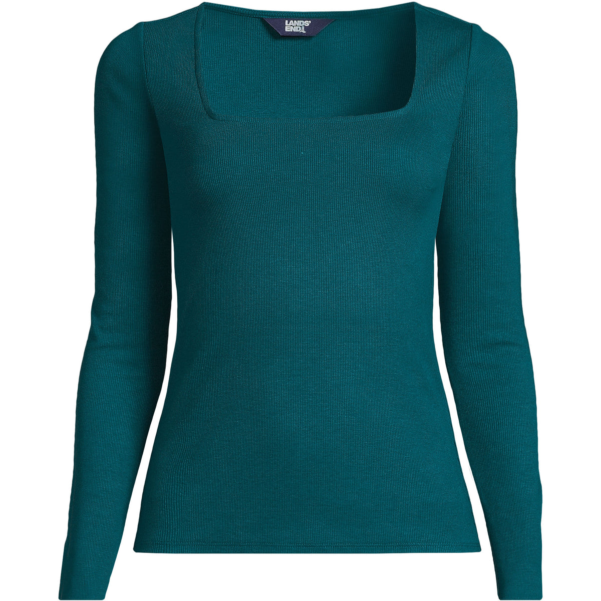 Women's Long Sleeve Rib Square Neck Tee