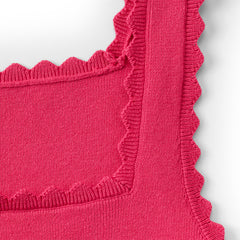 Women's Square Neck Tank Sweater - Set Top