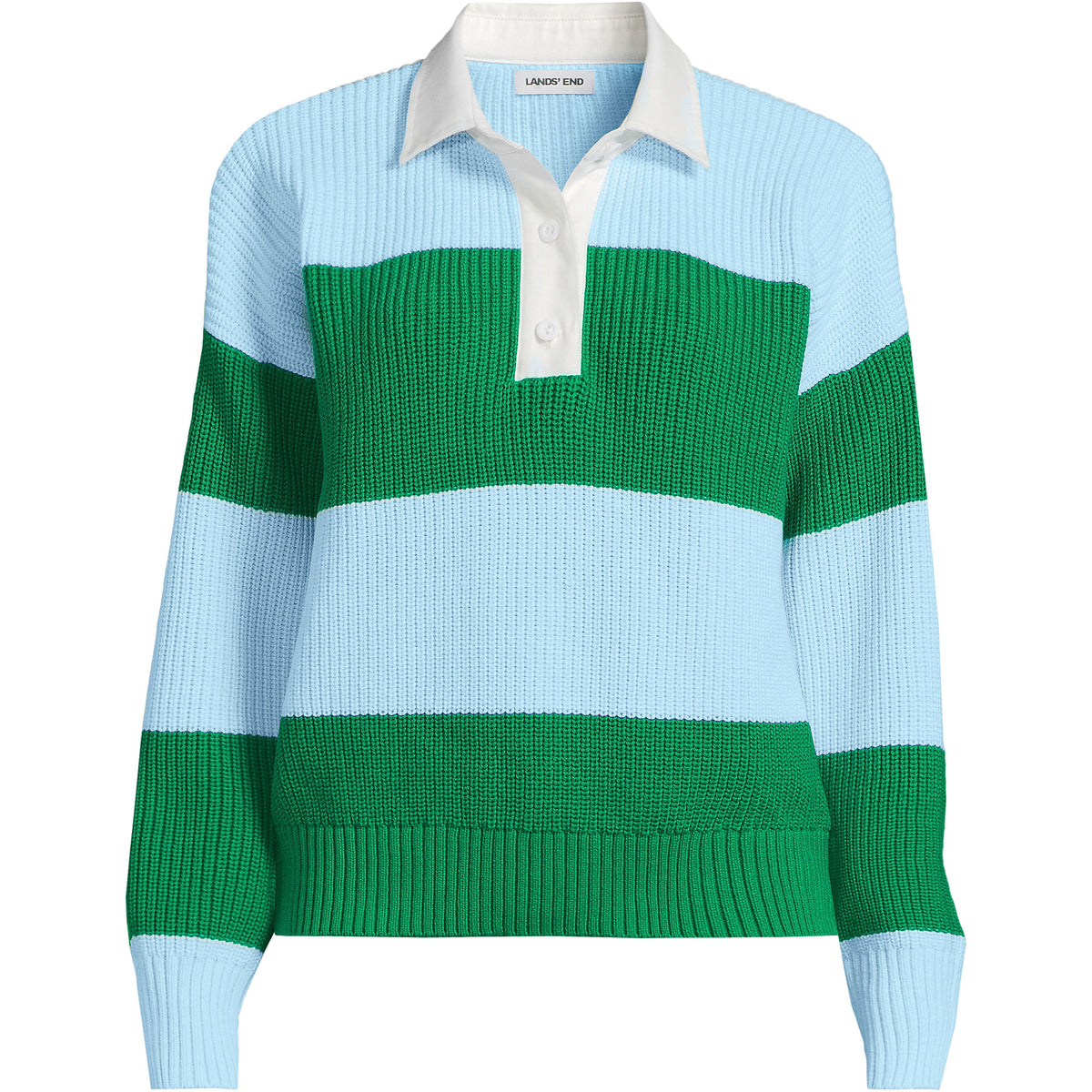 Women's Drifter Rugby with Woven Collar Sweater