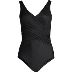 Women's DDD-Cup SlenderSuit Wrap One Piece Swimsuit