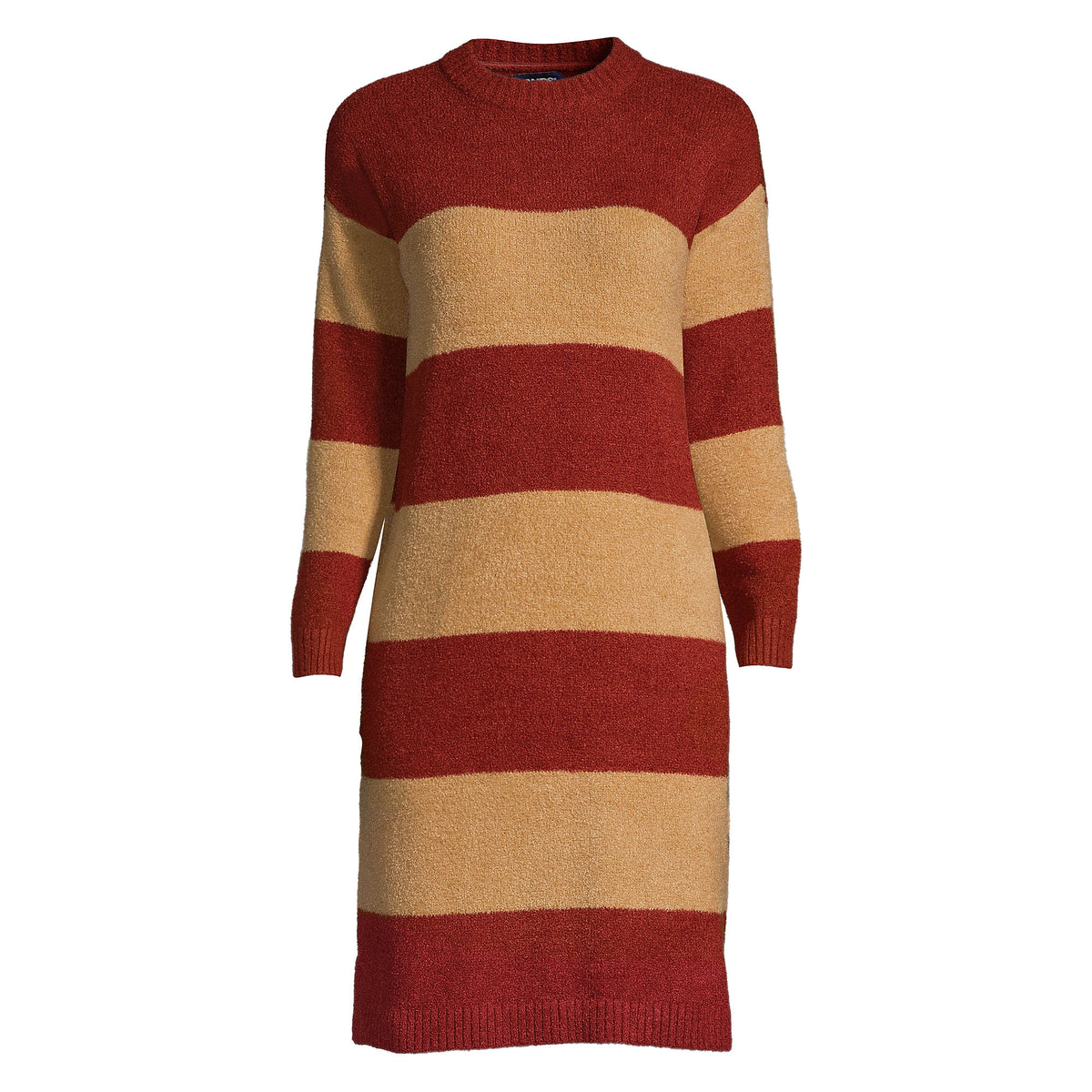 Women's Plus Size Lounge Crew Neck Slounge Dress - Stripe