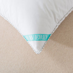 Waverly Antimicrobial 233 Thread Count Cotton White Duck Down and Feather Bed Pillow