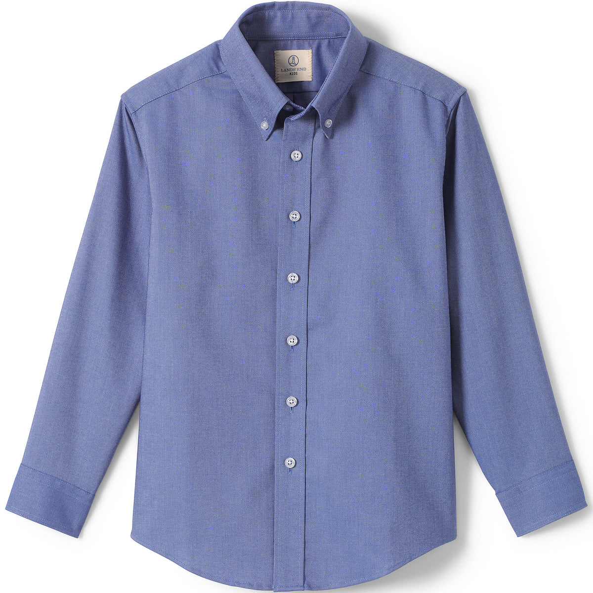 Boys Long Sleeve Solid Oxford Dress Shirt