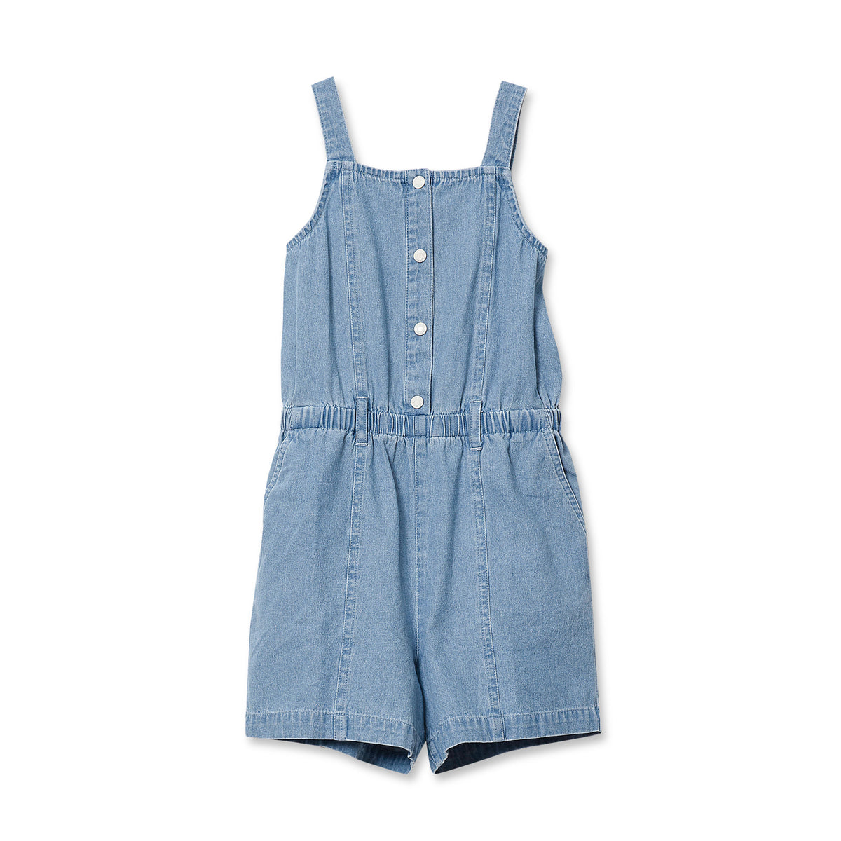 Girls Lightweight Denim Romper