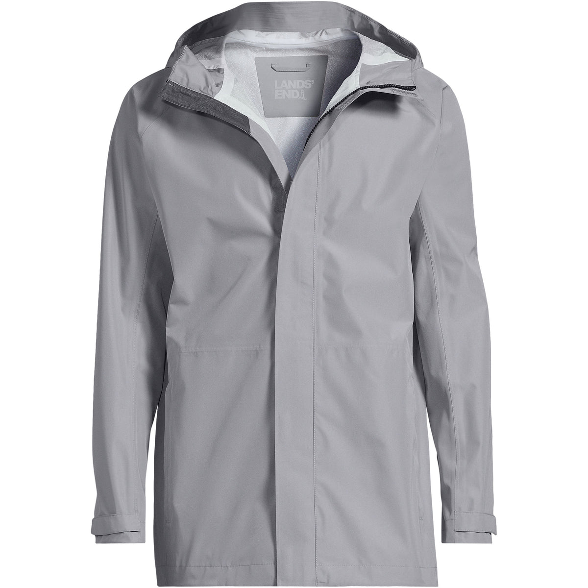 Men's Big Waterproof Hooded Packable Rain Jacket