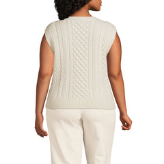 Women's Plus Size Cable Vest Sweater
