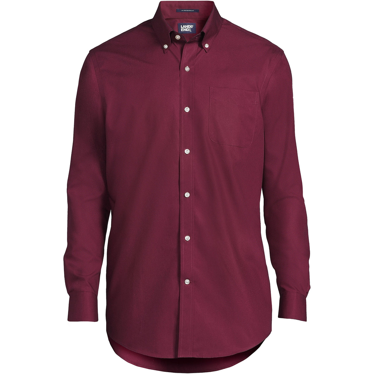 Men's Big Long Sleeve Buttondown No Iron Broadcloth Shirt