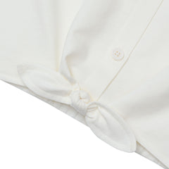Girls Slouchy Button Front Terry Knit Top