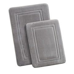 Truly Calm HeiQ AntiMicrobial Memory Foam Bath Rugs- Set of 2