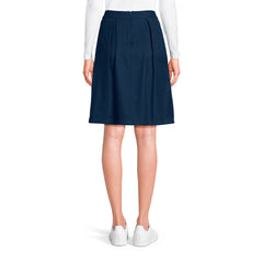 Women's Solid Pleated Skort Top of Knee