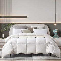 Farm to Home Organic Cotton 233 Thread Count Medium Warmth Feather and Down Comforter