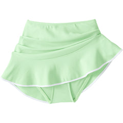 Women's Plus Size Pique Ruffle Hem Mini Swim Skirt