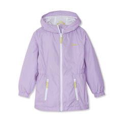 Girls Hooded Water Resistant Rain Jacket