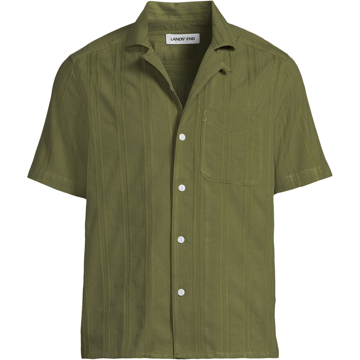 Men's Big and Tall Textured Camp Collar Shirt