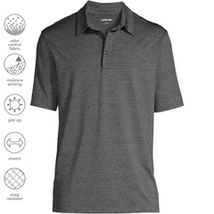 School Uniform Men's Big Rapid Dry Space Dye Polo Shirt