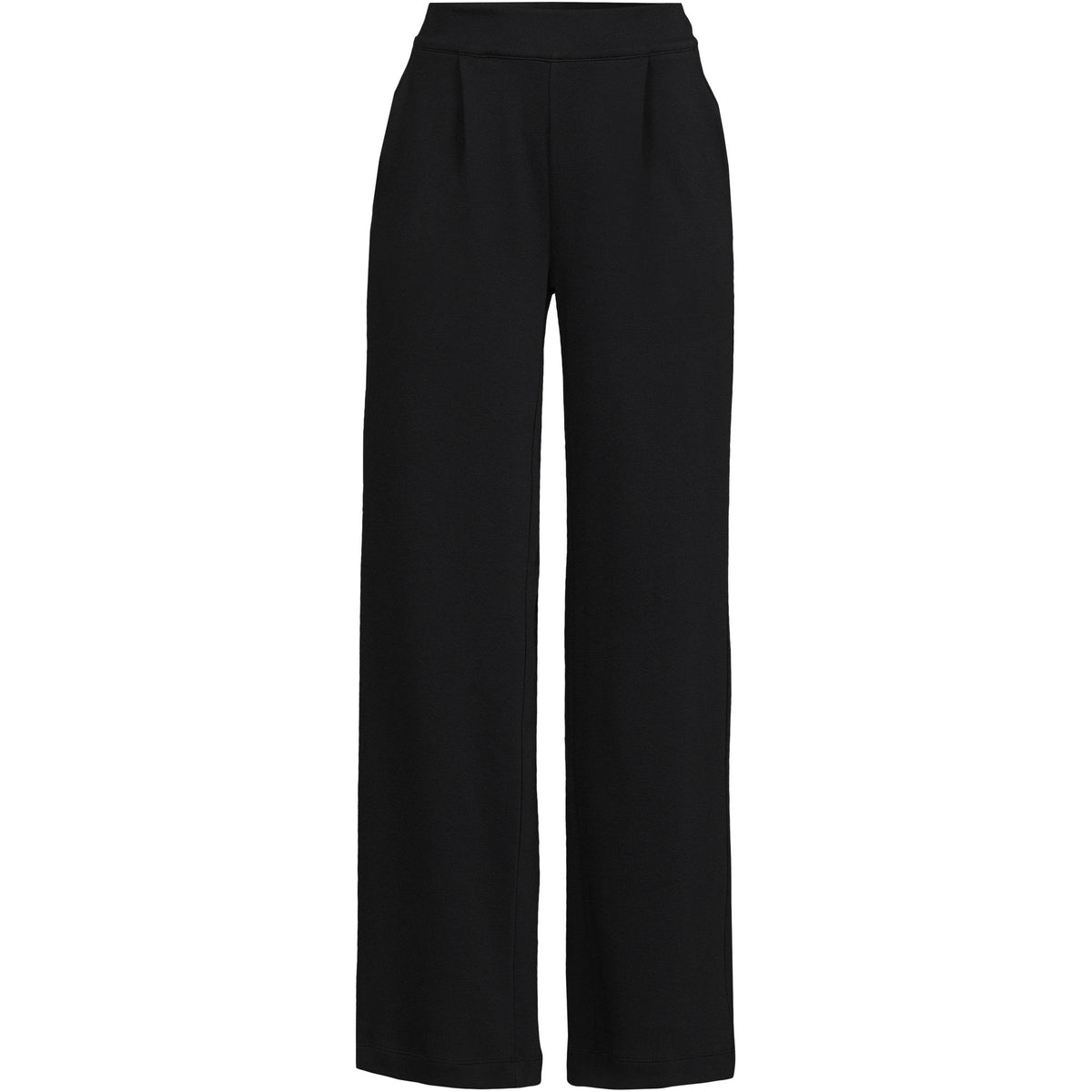 Women's Petite Sport Knit High Rise Pleated Wide Leg Pants