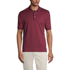 School Uniform Men's Tall Banded Cuff Short Sleeve Supima Cotton Polo Shirt