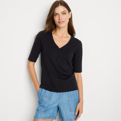 Women's Supima Cotton Henley T-Shirt