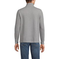Men's Big Bedford Rib Casual Quarter Zip Pullover Sweater