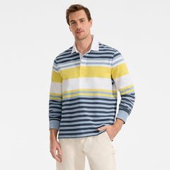 Men's Tall Long Sleeve Stripe Rugby Shirt