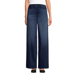 Women's Petite Starfish Denim High Rise Wide Leg Jeans