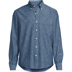Men's Big and Tall Long Sleeve Chambray Shirt