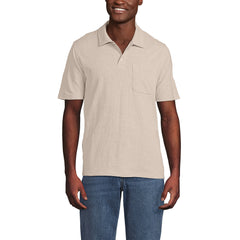 Men's Short Sleeve Cotton Linen Polo