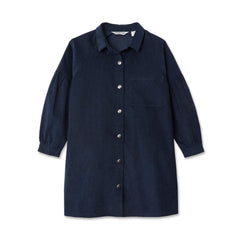 Girls 3/4 Sleeve Corduroy Shirt Dress