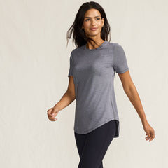 Women's Petite Short Sleeve Cooling Performance Tunic Tee