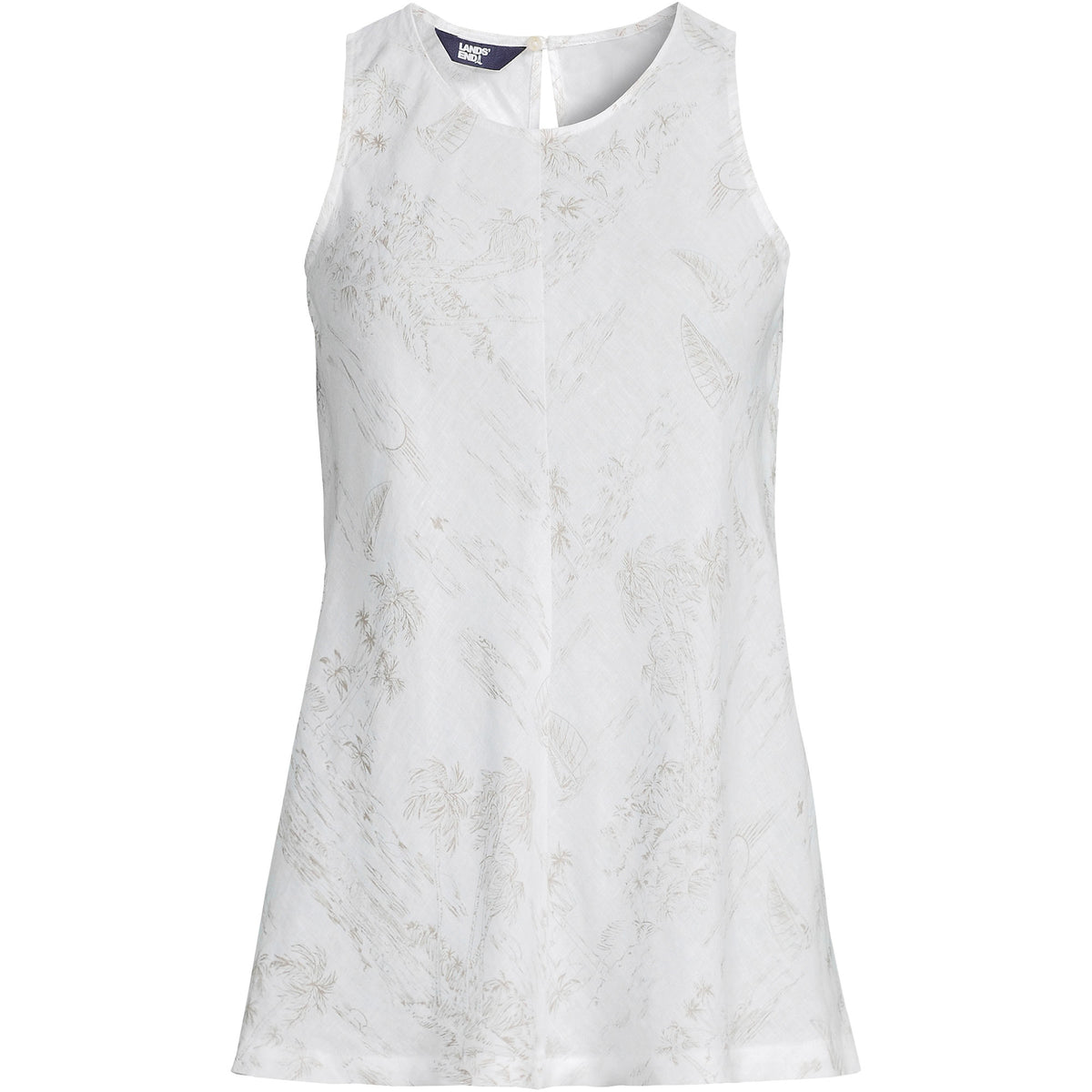 Women's Plus Size Linen Sleeveless Top