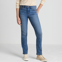 Women's Tall Recover Mid Rise Straight Leg Blue Jeans