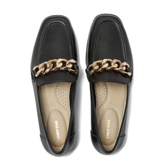 Women's Chain Leather Loafers