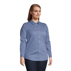 Women's Plus Size Reversible Boyfriend Fit Long Sleeve Tunic Top