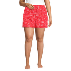 Women's Plus Size Poplin Sleep Boxer Shorts