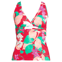 Women's DD-Cup V-Neck Plunge X Back Tankini Top