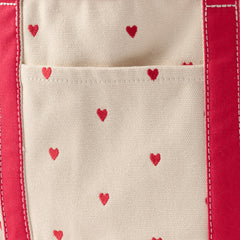 Medium Embroidered 5 Pocket Open Top Canvas Tote Bag